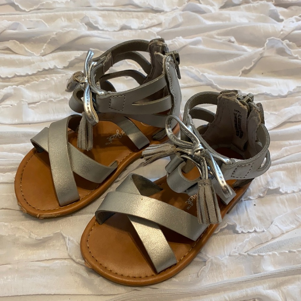 Cat & Jack silver gladiator sandals